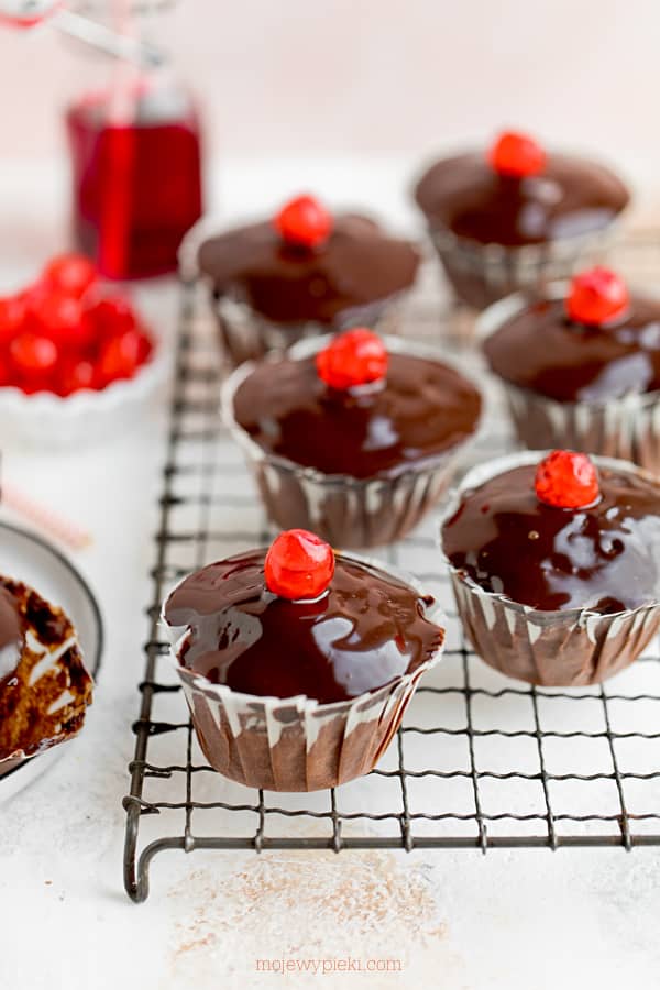 Chocolate cherry cupcakes