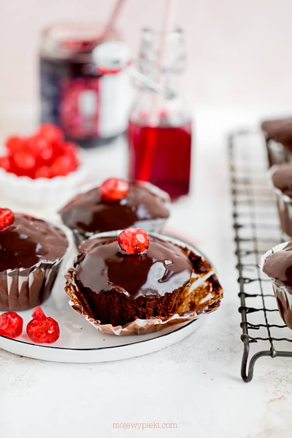 Chocolate cherry cupcakes