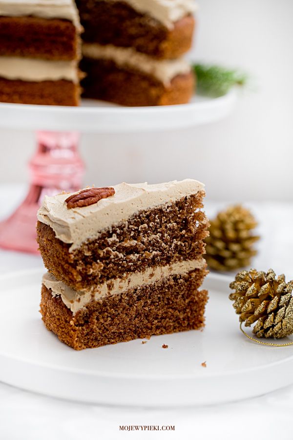 Walnut cake with coffee buttercream