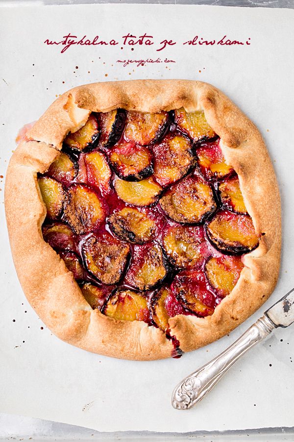 Plum and cinnamon galette
