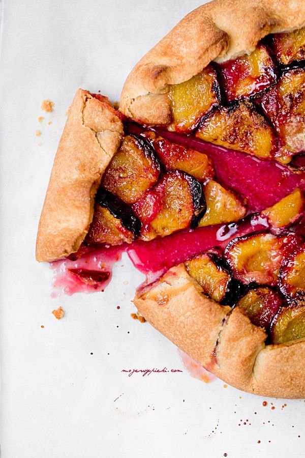Plum and cinnamon galette
