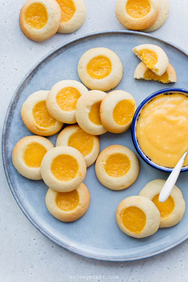 Lemon thumbprint cookies