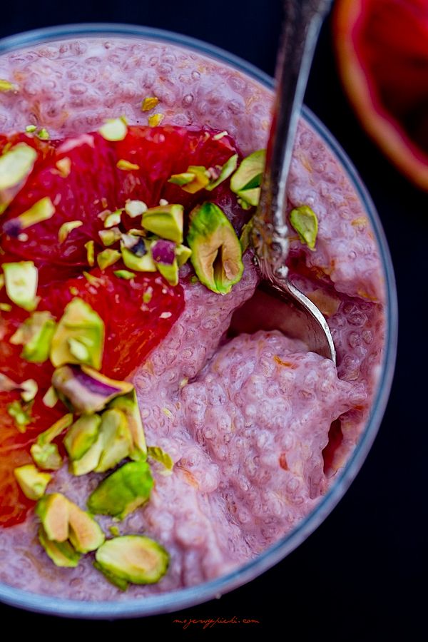Blood orange chia pudding