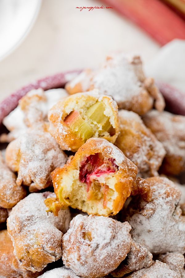 Rhubarb fritters