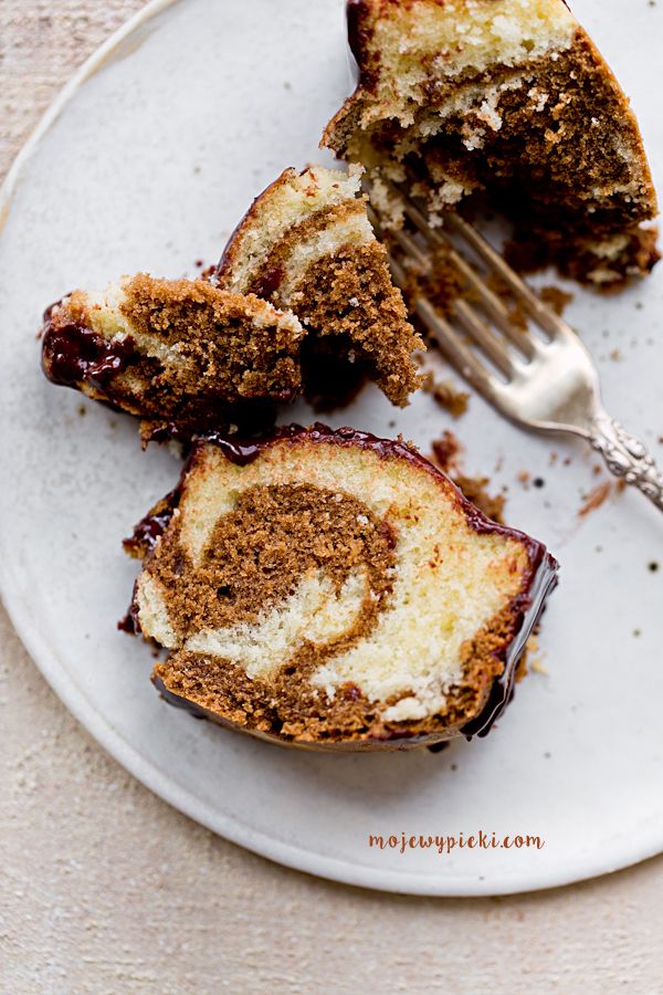 Marbled coffee bundt cake