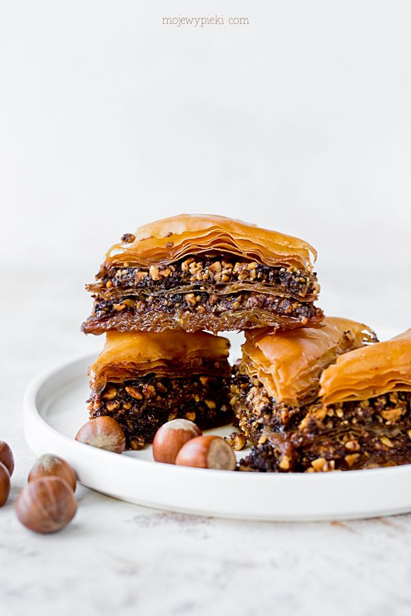 Chocolate hazelnut baklava