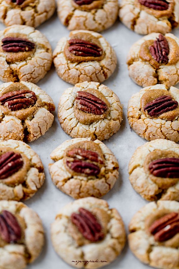 Double pecan thumbprint cookies