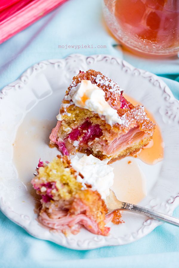 Rhubarb and orange cake