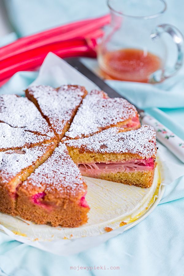 Rhubarb and orange cake