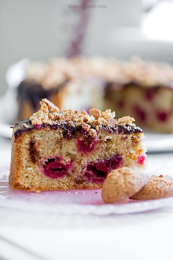 Cherry and amaretti cake