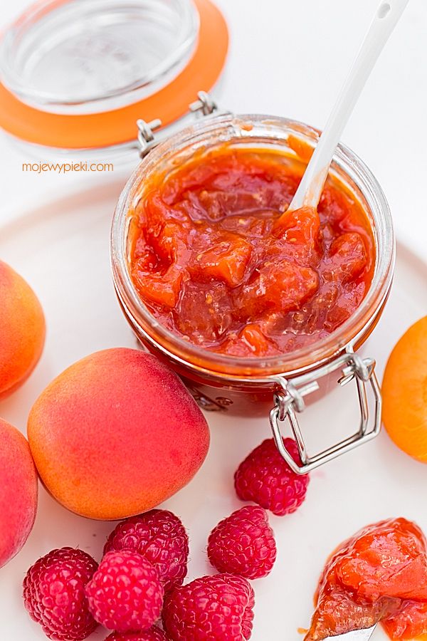 Apricot and raspberry jam