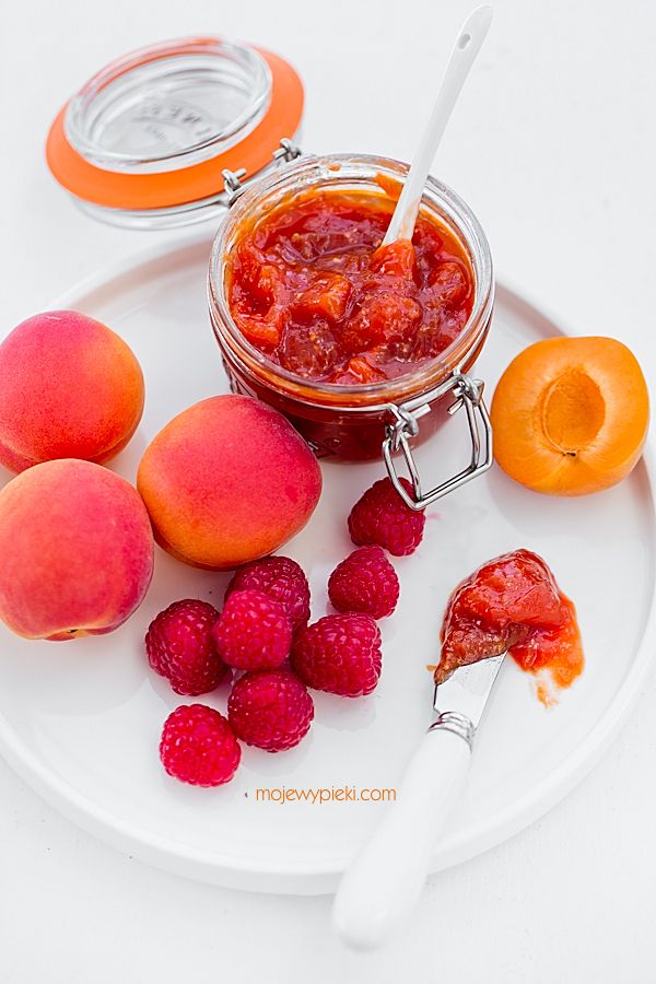 Apricot and raspberry jam