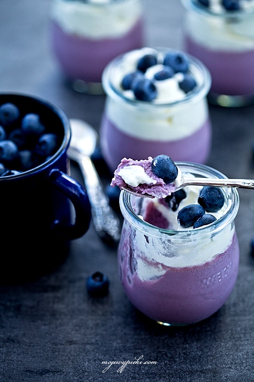 Blueberry panna cotta