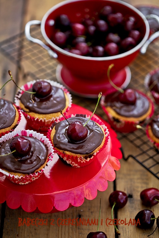 Cherry and chocolate cupcakes