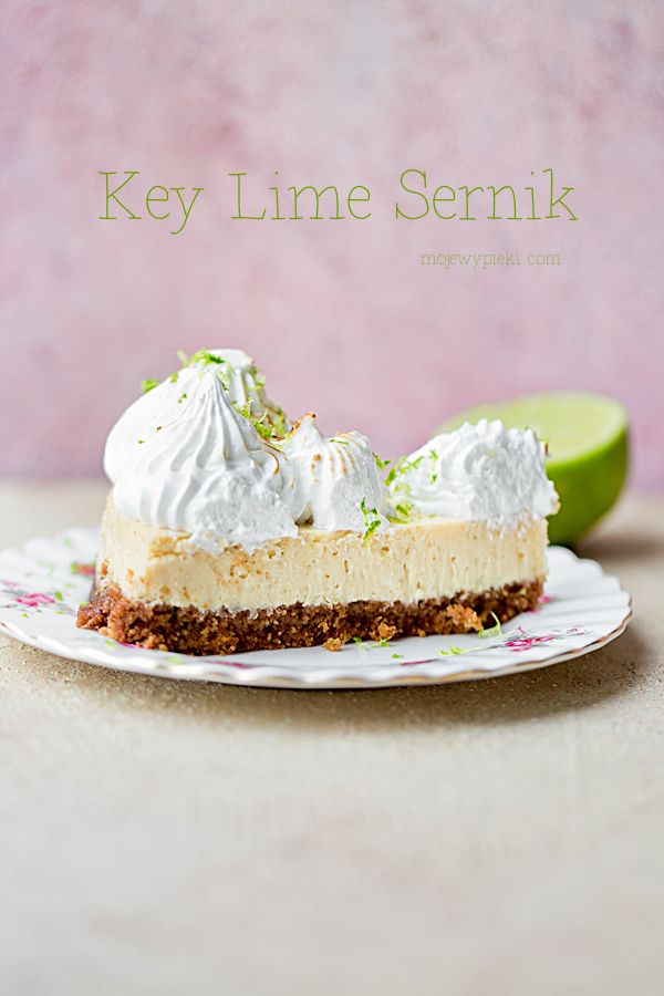 Key lime cheesecake with toasted meringue
