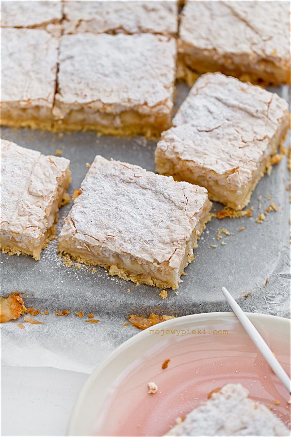 Apple and coconut meringue cake