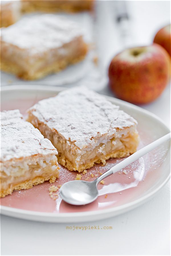 Apple and coconut meringue cake