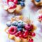 Lemon cream brandy snap baskets with fruit