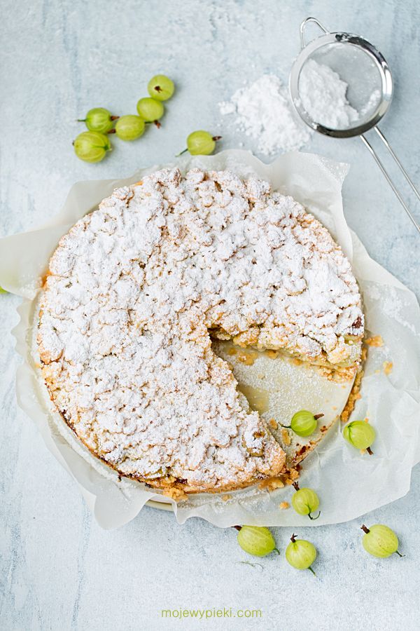 Gooseberry crumble cake