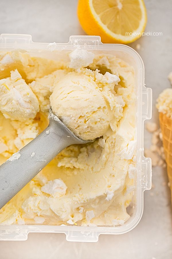 Lemon meringue ice cream