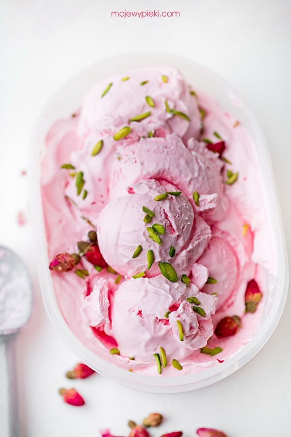 Rose ice cream