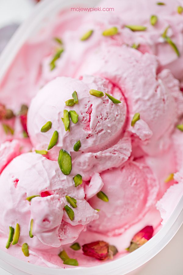 Rose ice cream