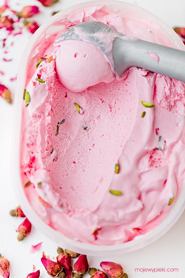 Rose ice cream