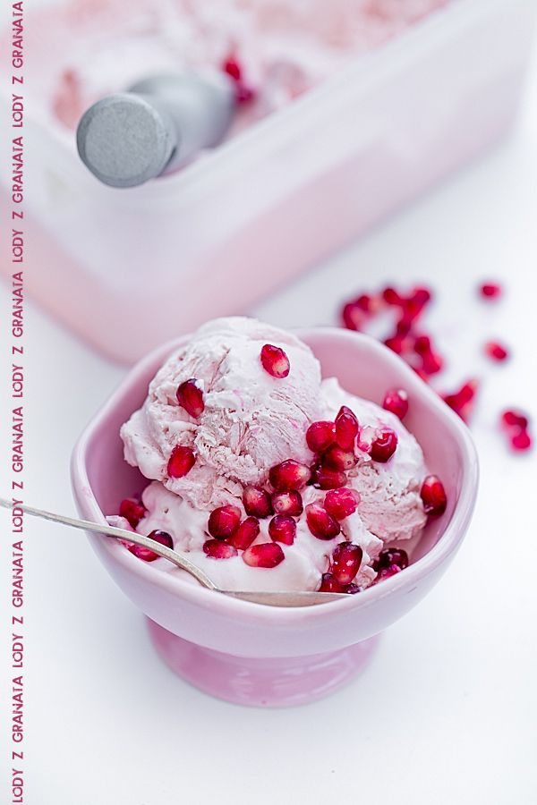 Pomegranate ice cream