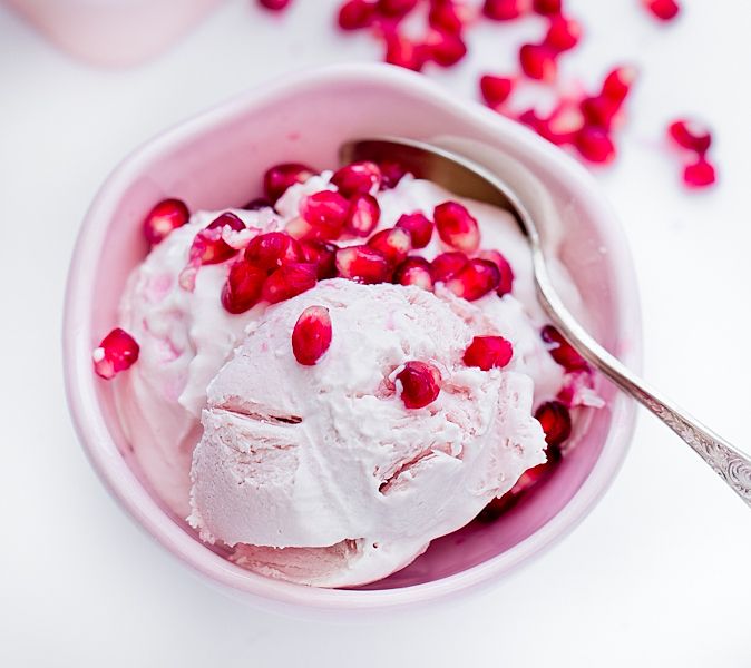 Pomegranate ice cream
