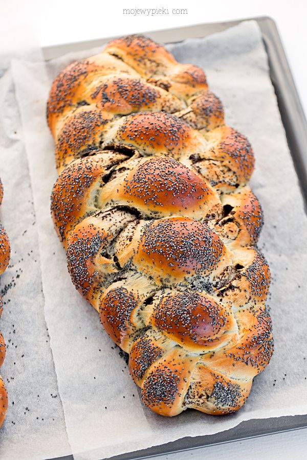 Poppy seed braided bread