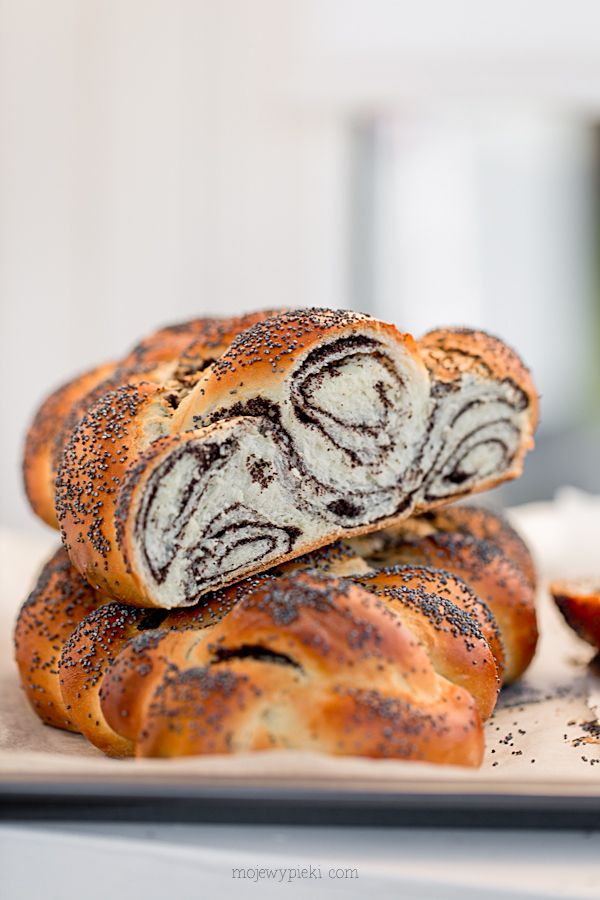 Poppy seed braided bread