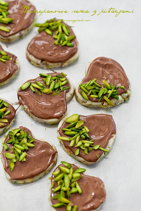 Pistachio marzipan hearts