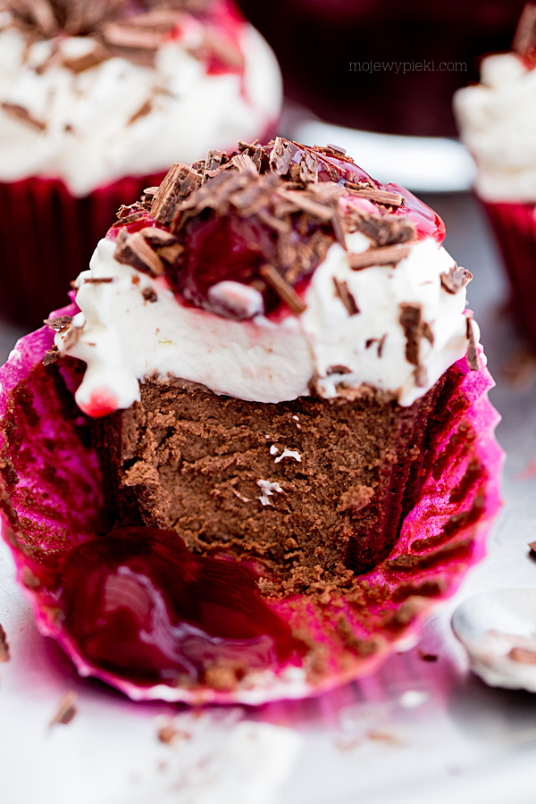 Black Forest mini cheesecakes