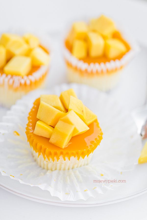 Mini Mango Cheesecakes