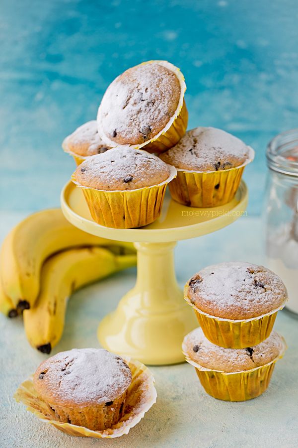 Chocolate and banana muffins