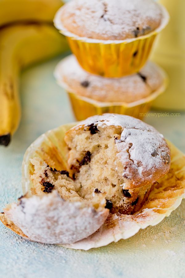 Chocolate and banana muffins