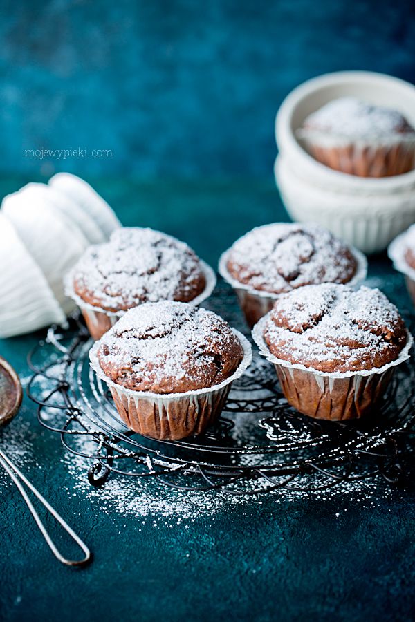 Chocolate, coconut and banana muffins
