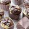 Chocolate muffins with curd cheese filling