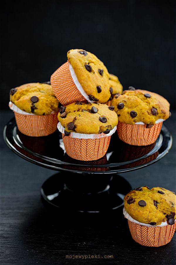 Pumpkin, orange and chocolate chip muffins
