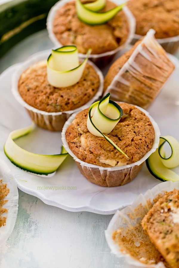 Cream cheese courgette muffins