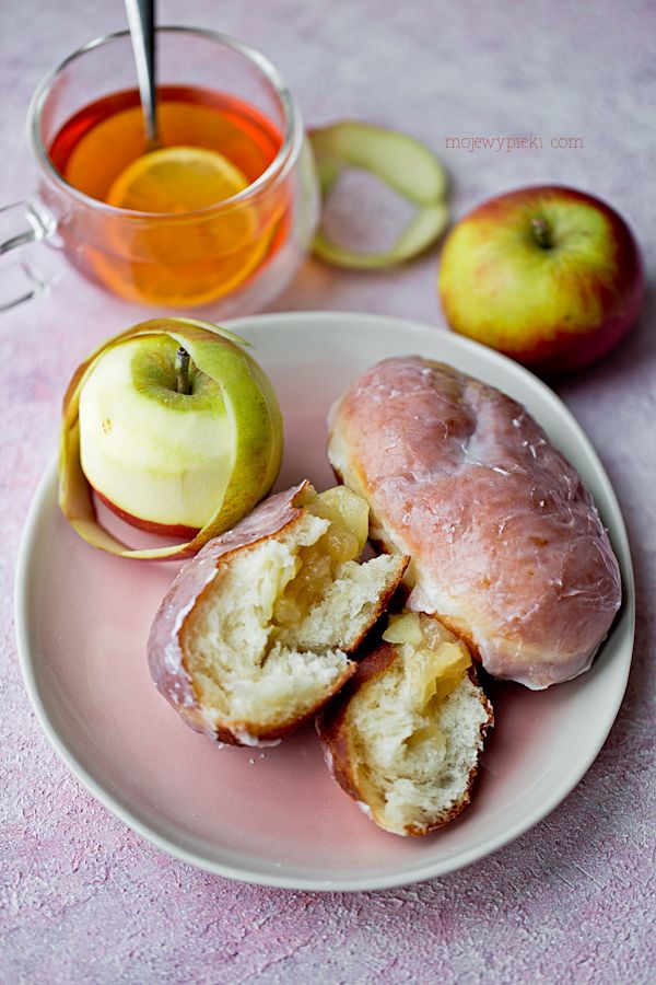 Apple-filled doughnuts