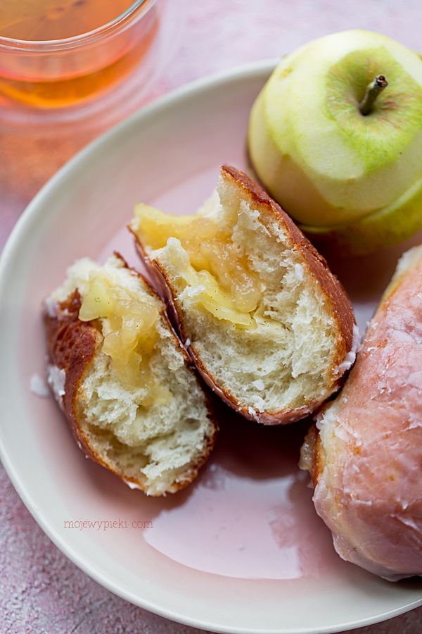 Apple-filled doughnuts
