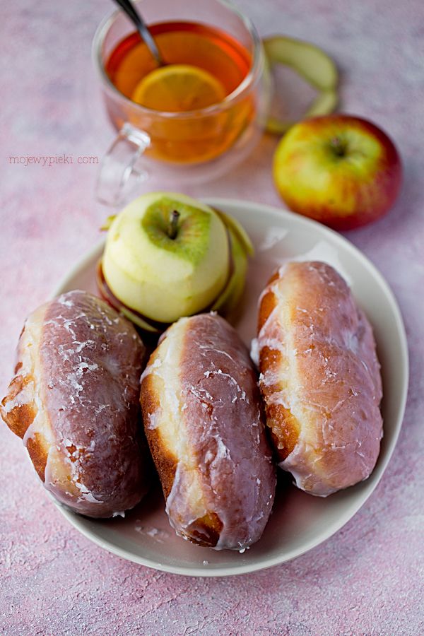 Apple-filled doughnuts