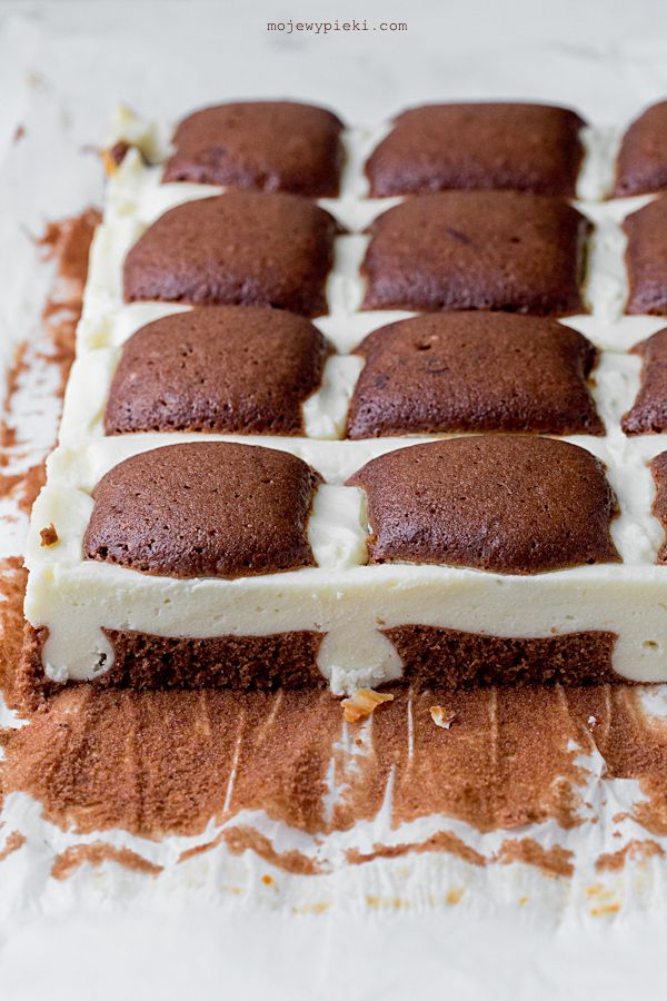 Chocolate and cheesecake cushion cake