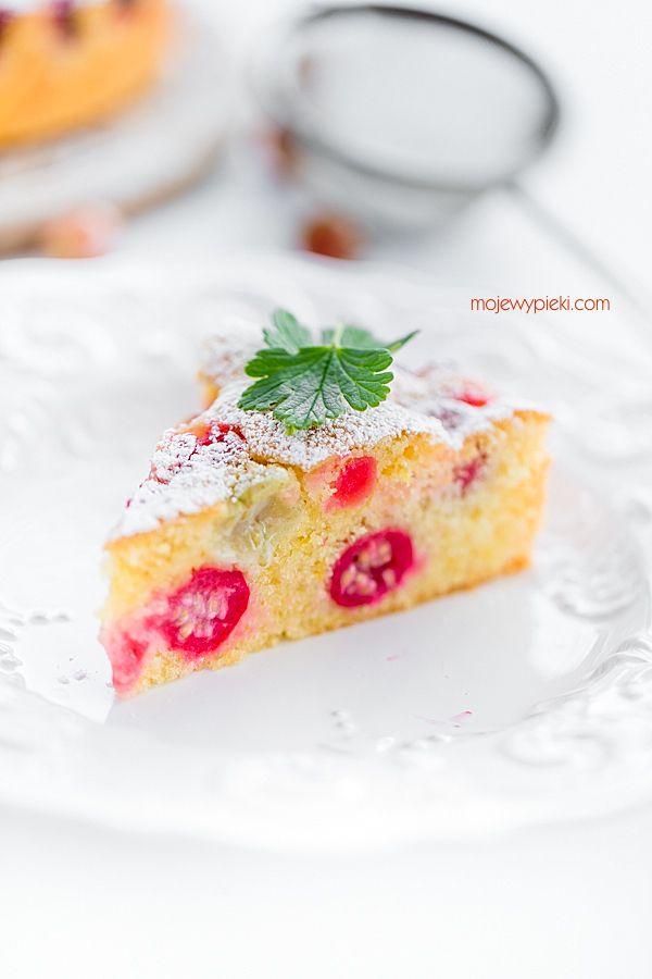 Gooseberry custard cake