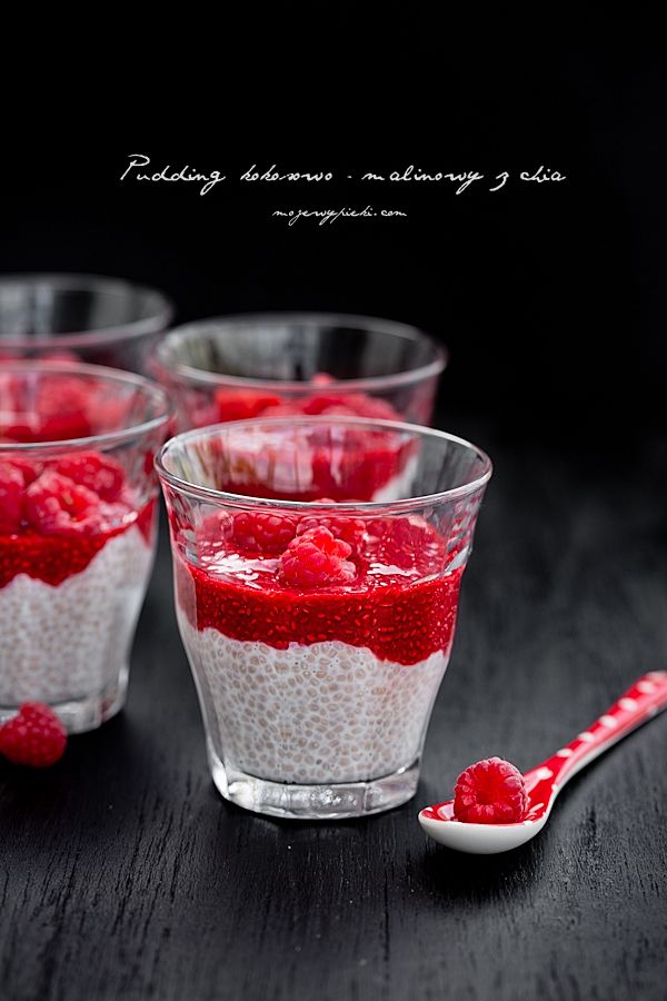 Coconut raspberry chia pudding