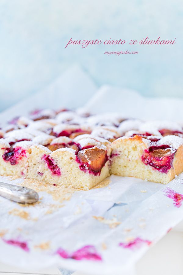 Fluffy plum cake