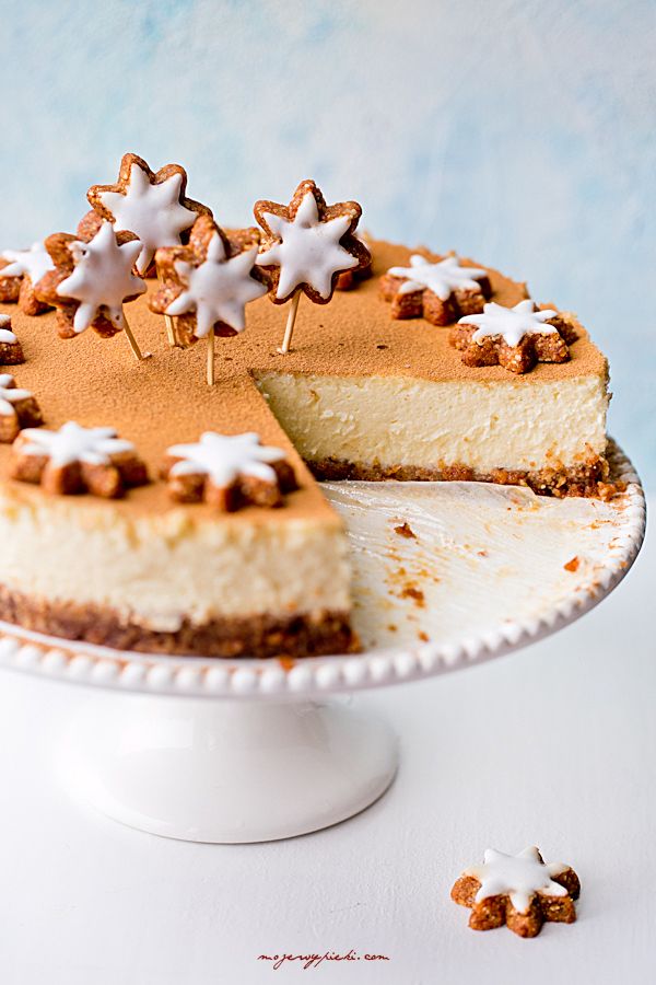 Zimtsterne cinnamon cheesecake