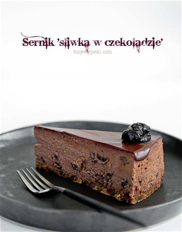 Prune in Chocolate cheesecake