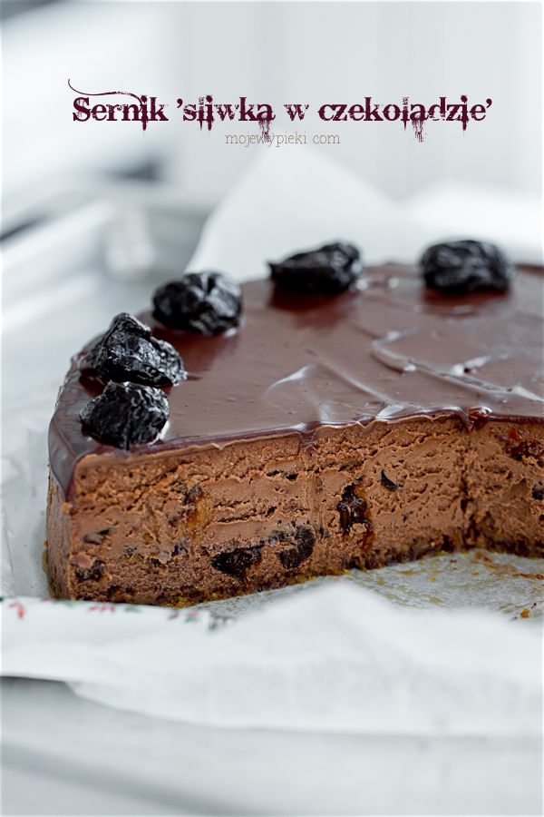 Prune in Chocolate cheesecake